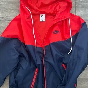 Nike Red and Blue Windbreaker Jacket